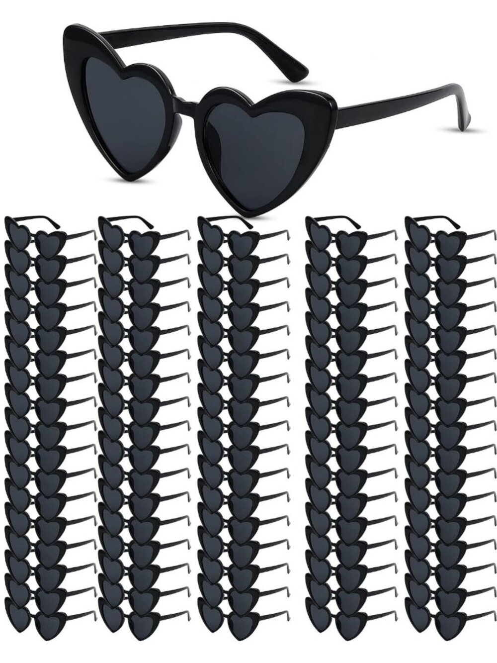 100 Pairs Heart Sunglasses for Weddings, Parties & Events - Fun Bulk Accessories
